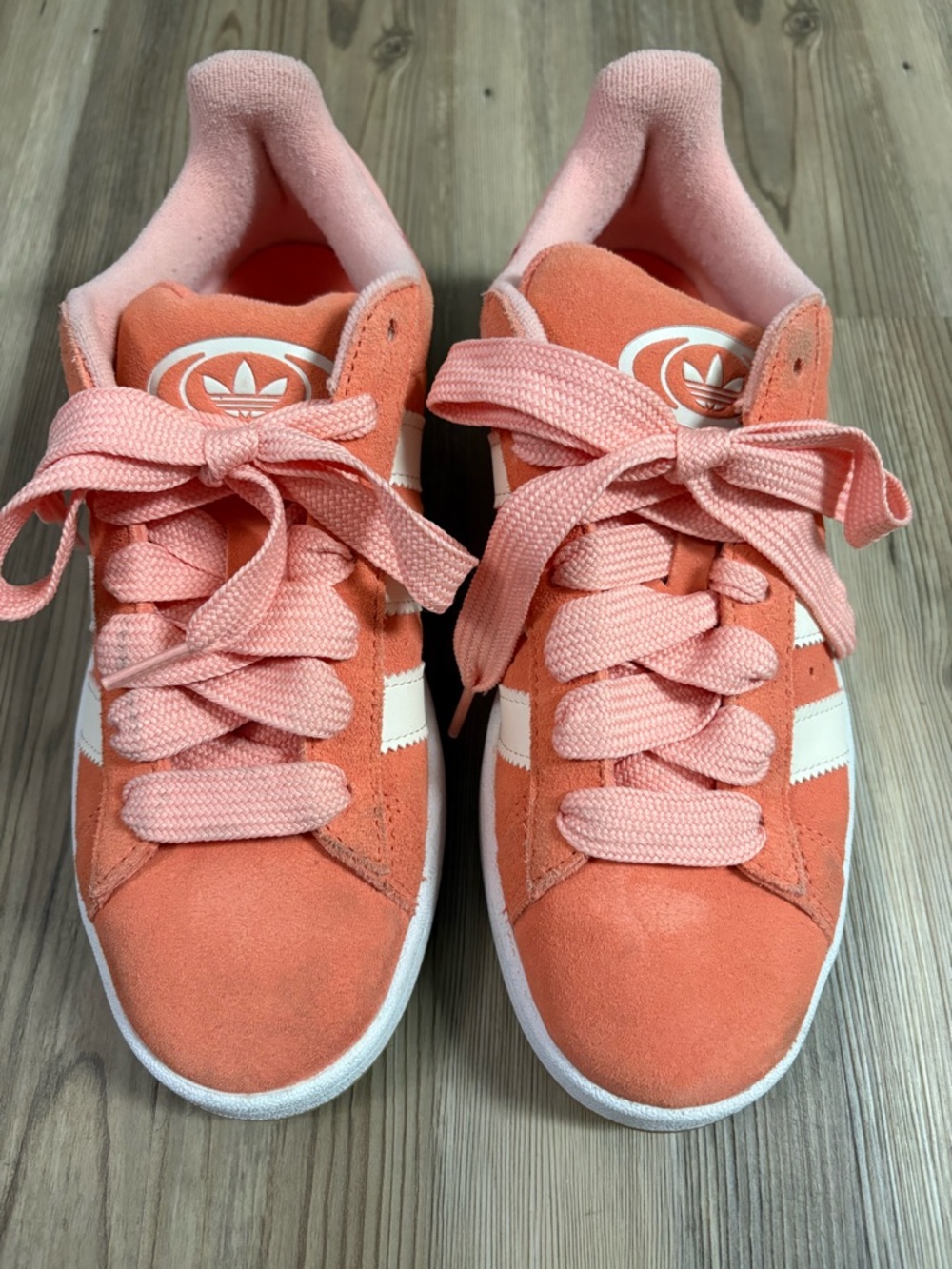 Adidas Campus Coral Suede Sneakers Sz 9 - Picture 2 of 7